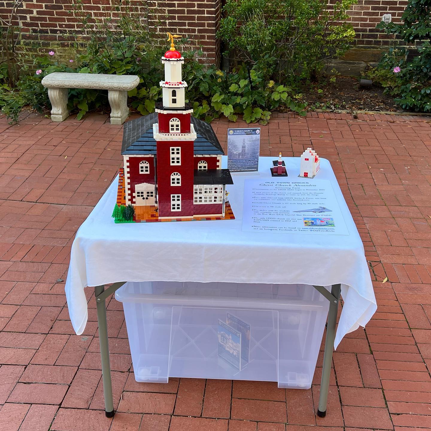 The LEGO version of Christ Church is set up at today’s Advent Fair at @christchurchalexandria! Come see the model before 12:30pm in #OldTownAlexandria